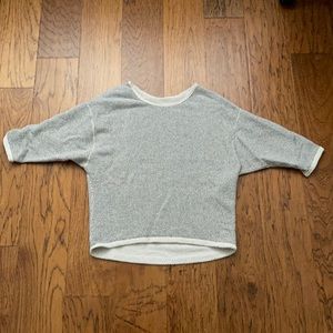 White/Grey Reversible Sweater